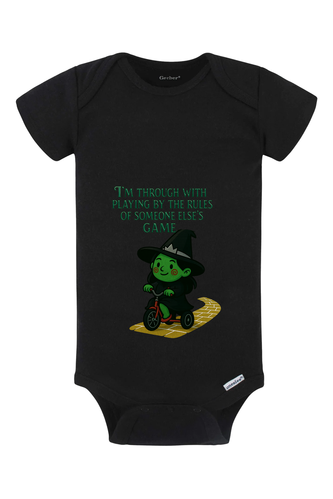Im Through With Playing By The Rules Onesie - gray