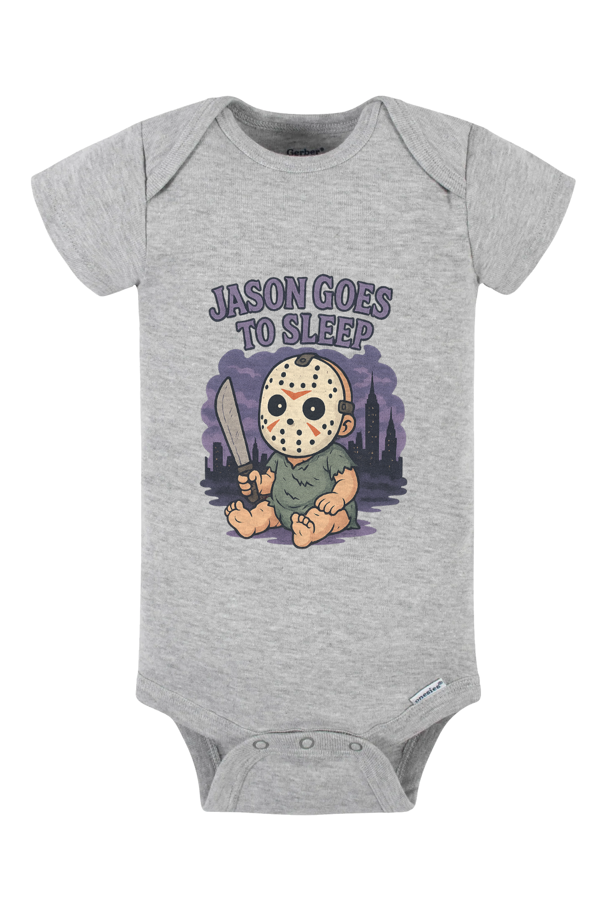 Jason Goes To Sleep Onesie - gray