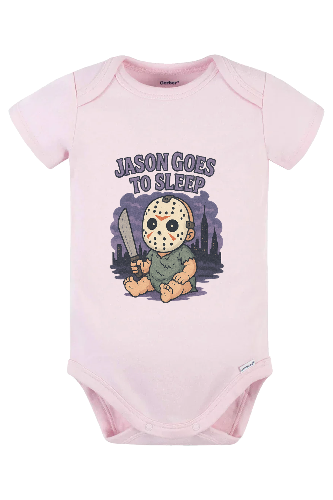 Jason Goes To Sleep Onesie - pink