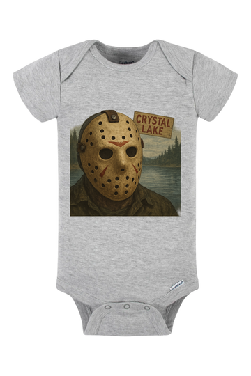 Jason Portrait Onesie - gray