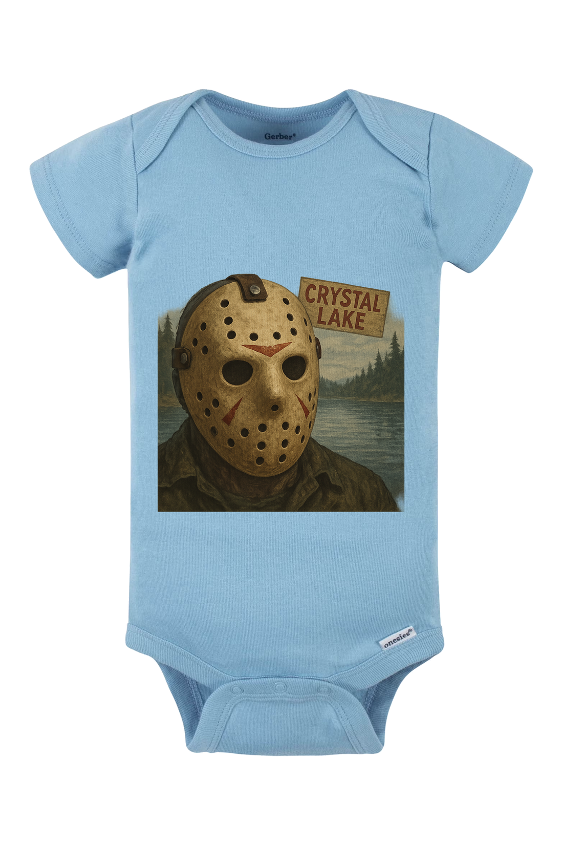 Jason Portrait Onesie - light blue