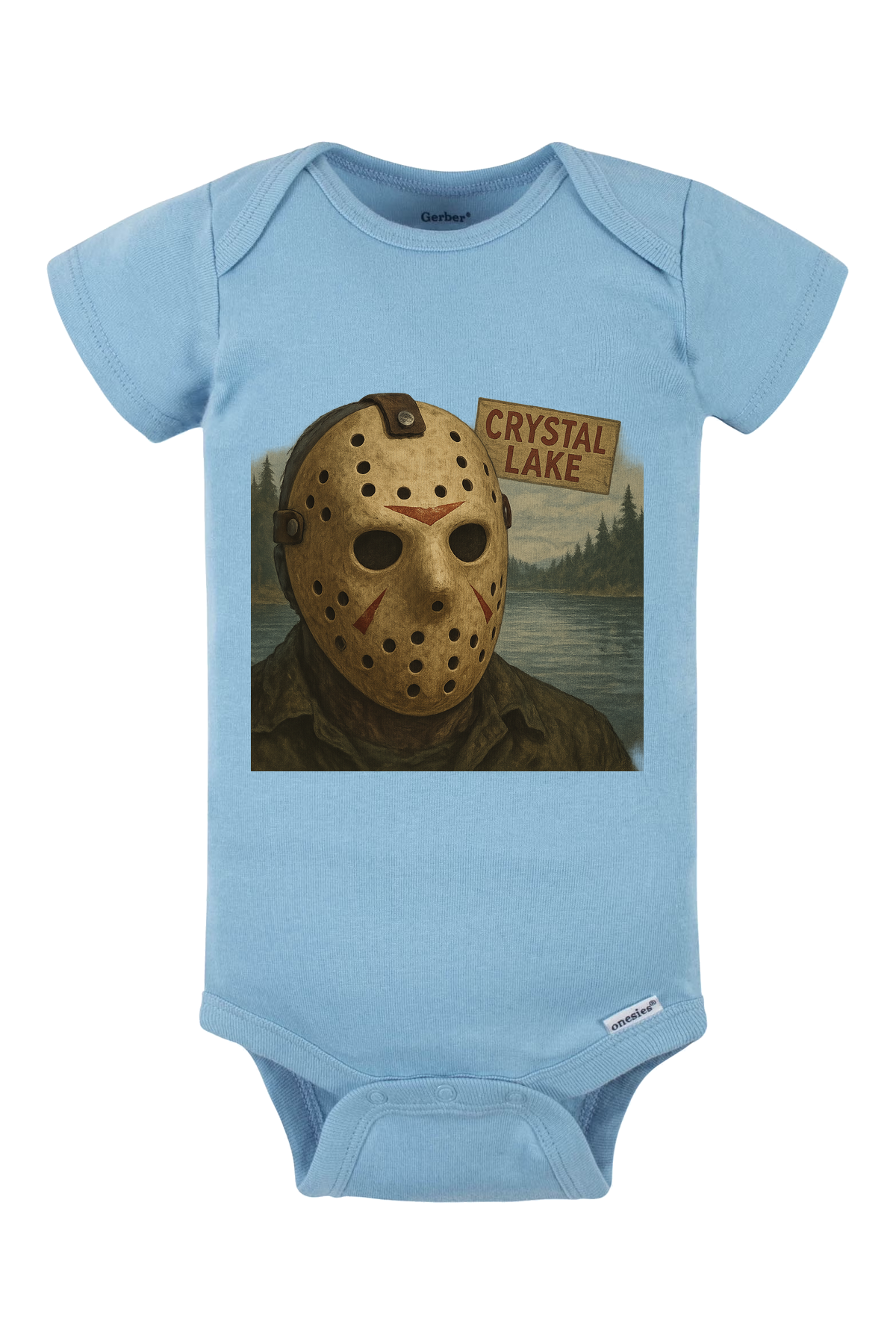 Jason Portrait Onesie - light blue