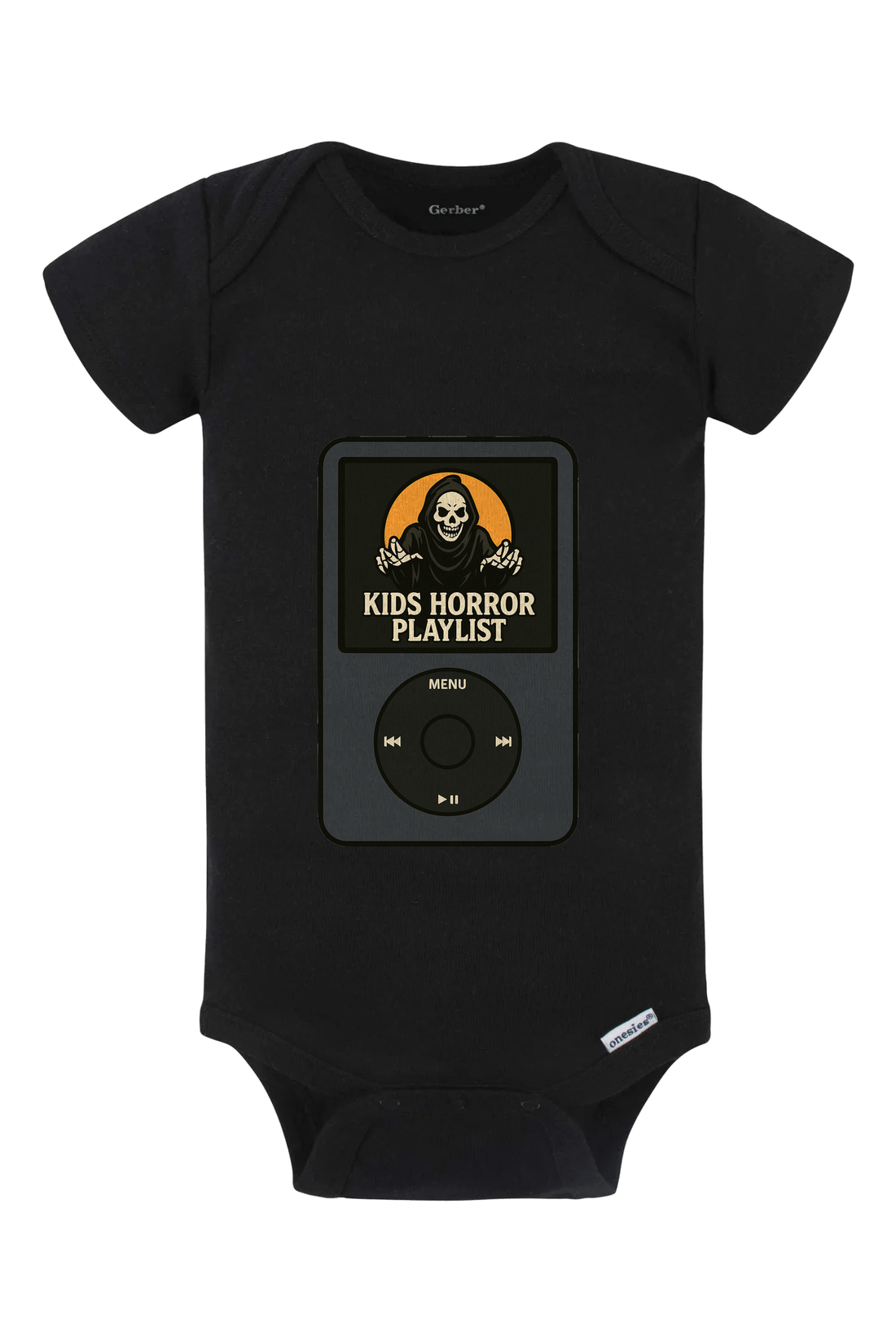 Kids Horror Playlist Onesie - gray