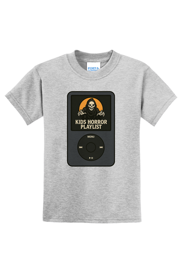 Kids Horror Playlist T-Shirt - gray