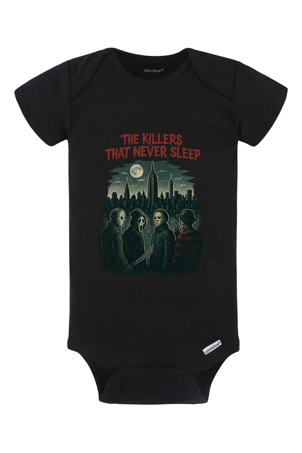 Killer That Never Sleeps Sketch Onesie - black