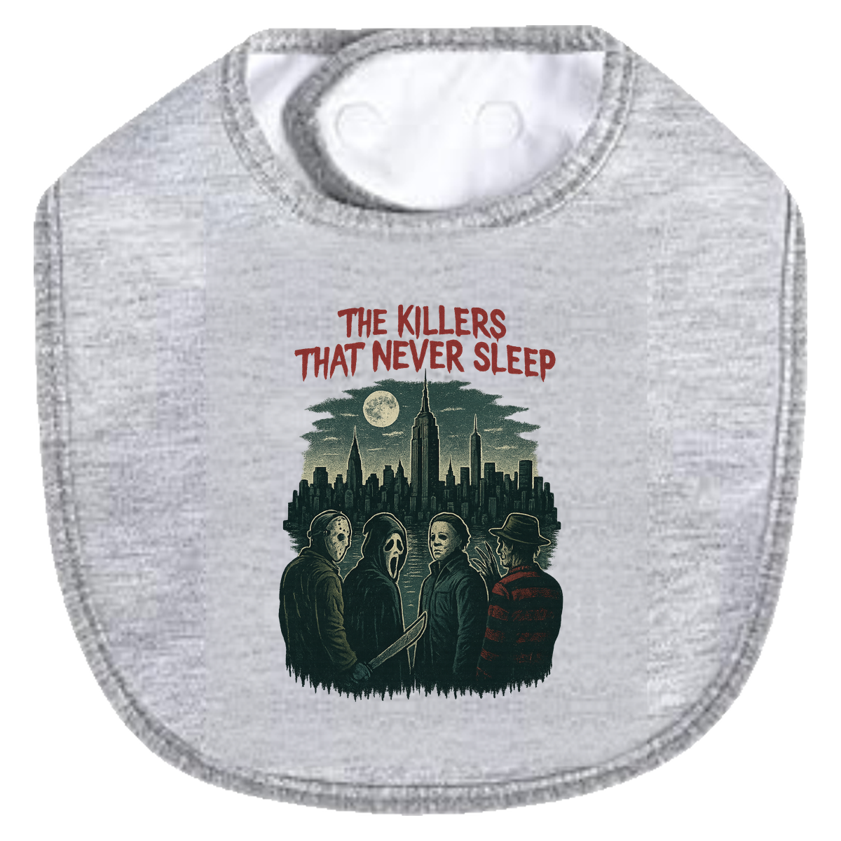 Killer That Never Sleeps Sketch Bib - gray