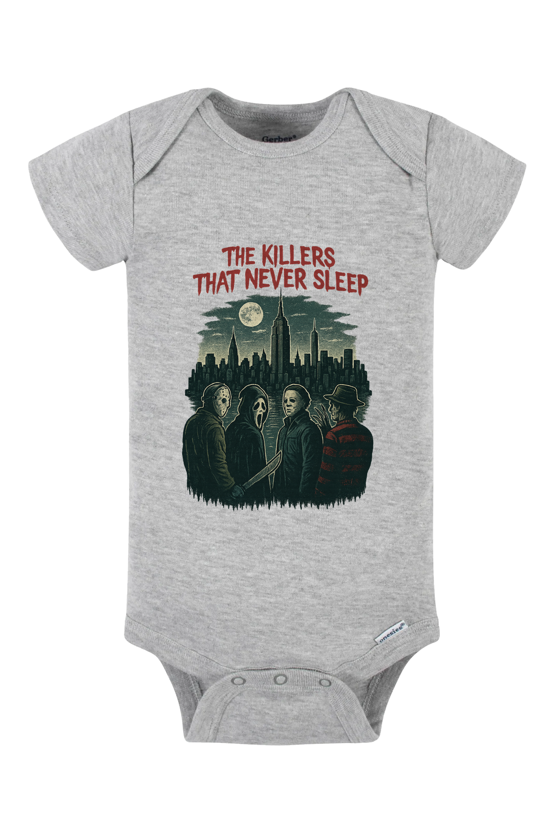 Killer That Never Sleeps Sketch Onesie - gray