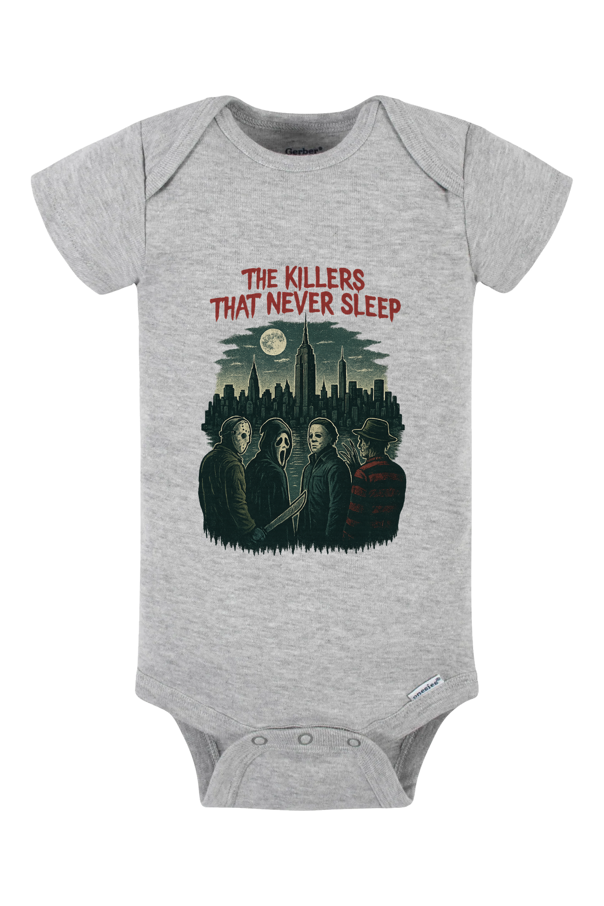 Killer That Never Sleeps Sketch Onesie - gray