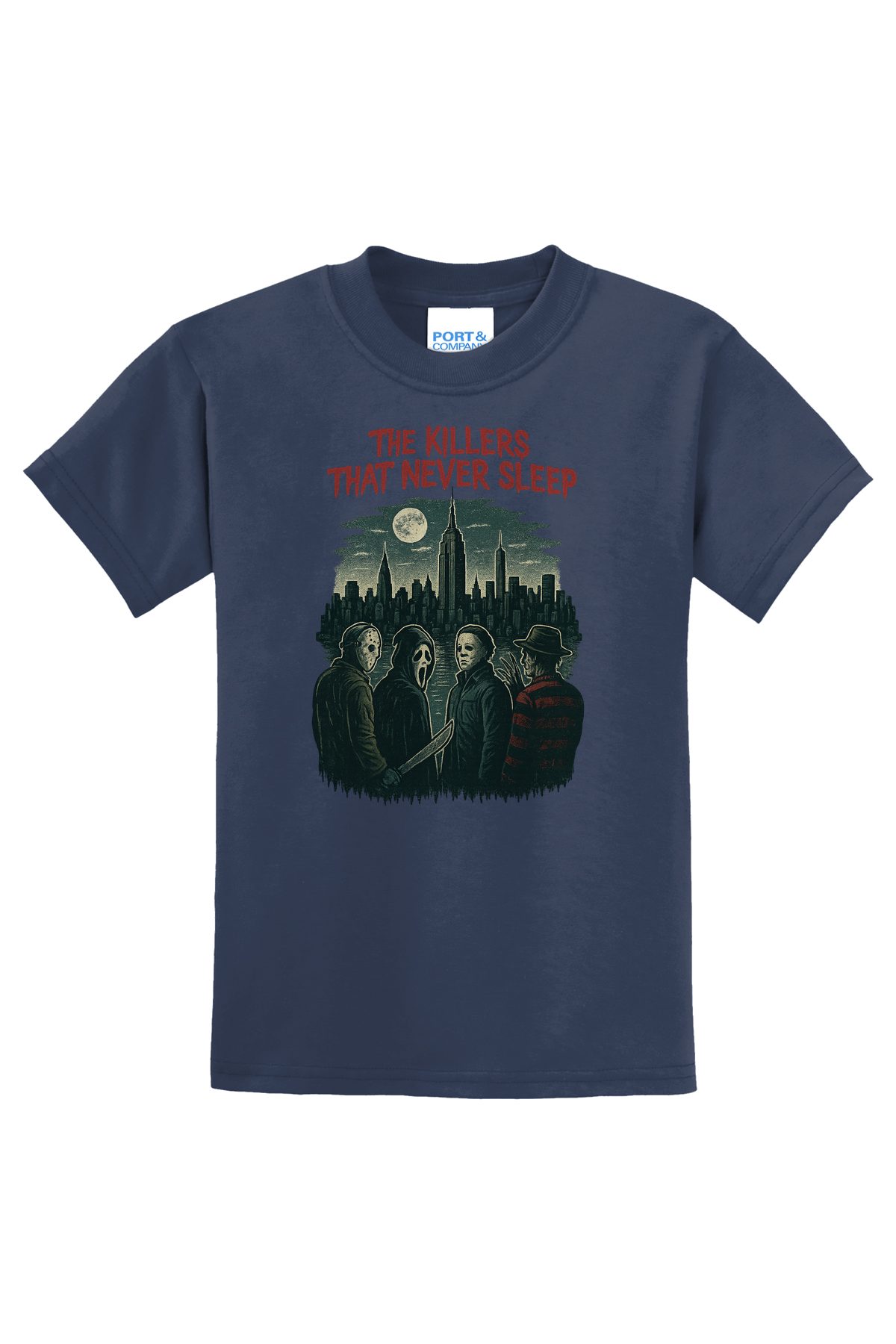 Killer That Never Sleeps Sketch T-Shirt - navy blue