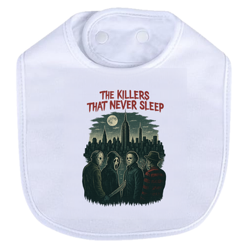 Killer That Never Sleeps Sketch Bib - white