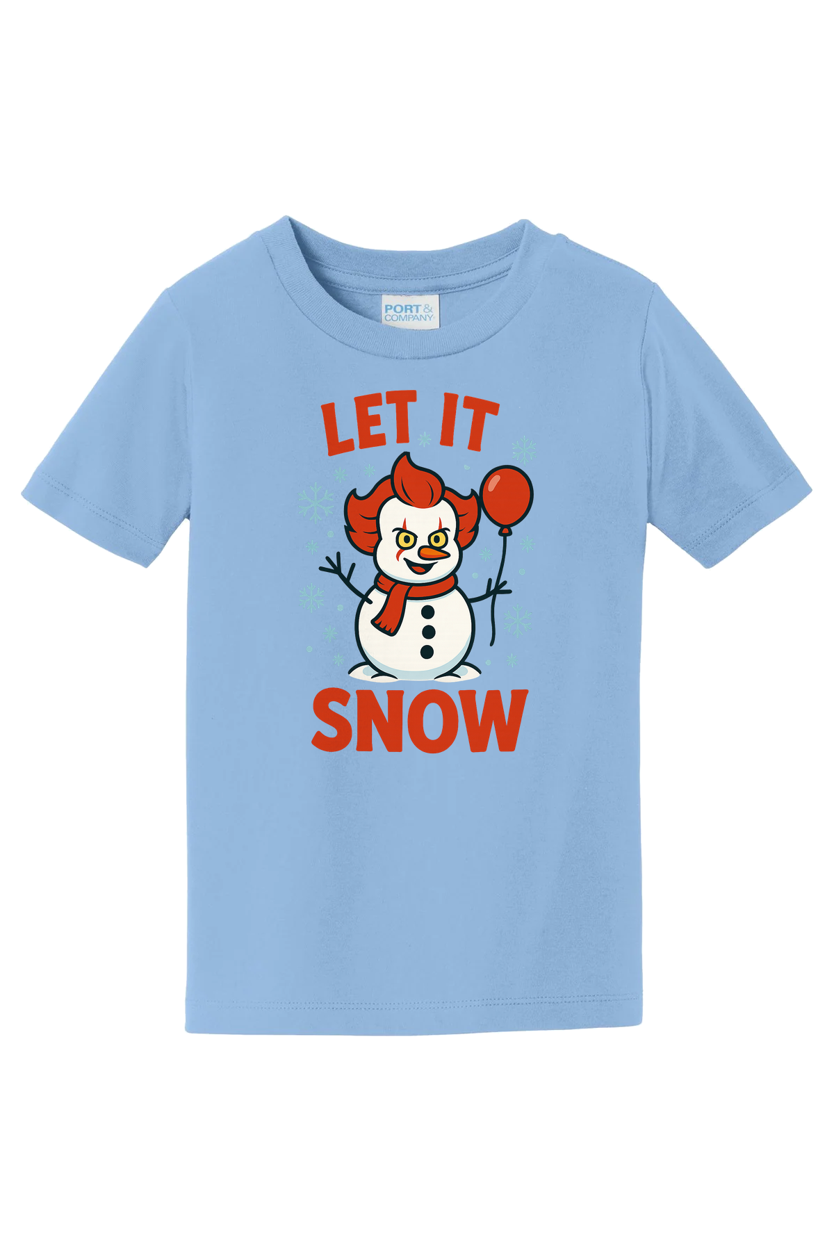 Let It Snowman T-Shirt - light blue