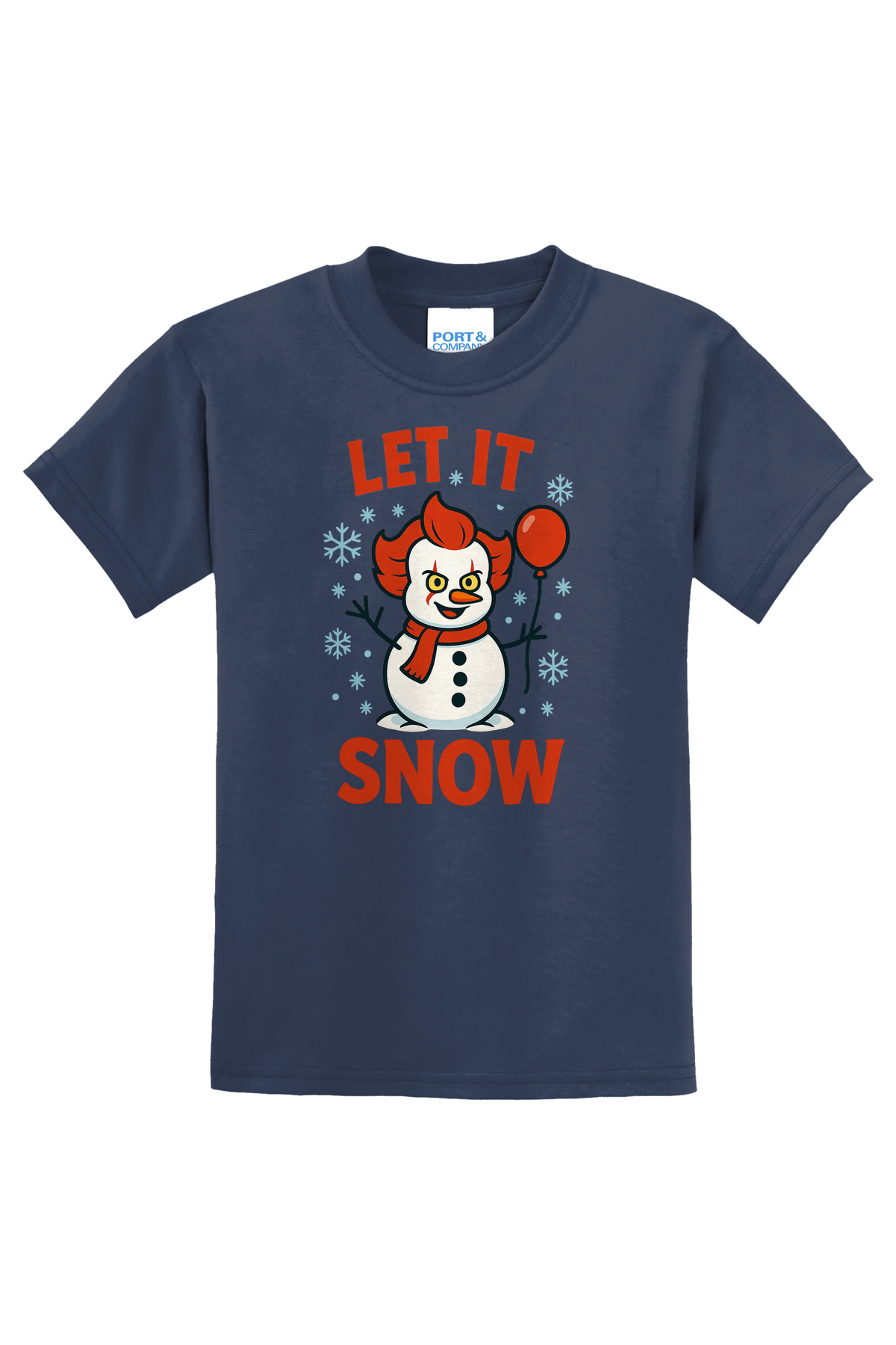 Let It Snowman T-Shirt - navy blue