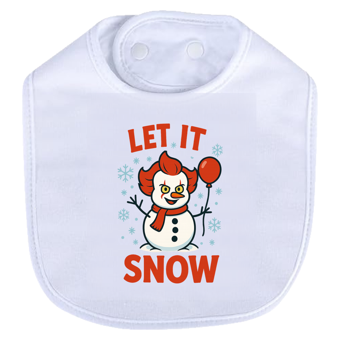 Let It Snowman Bib - black