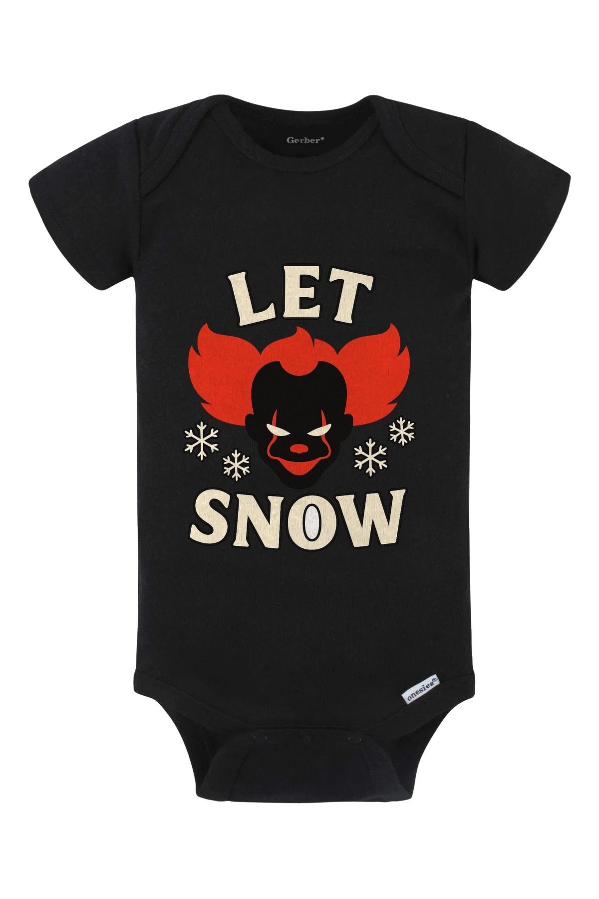 Let Penny Snow Onesie - black