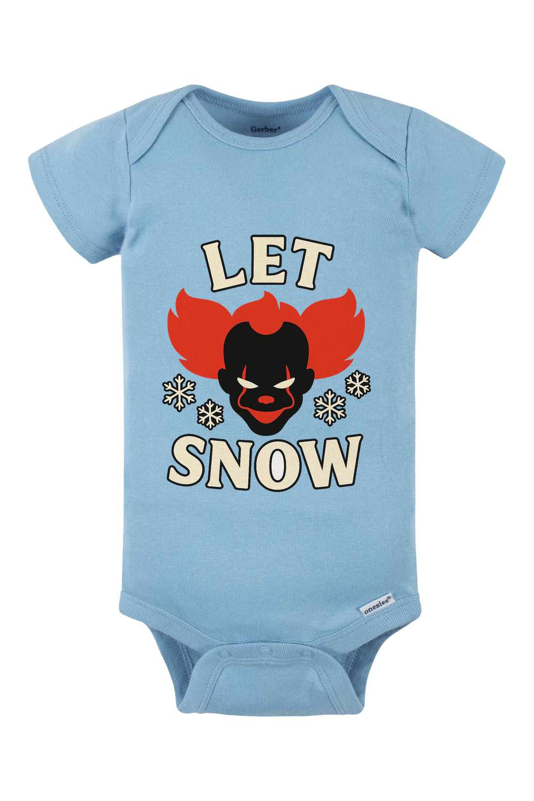 Let Penny Snow Onesie - light blue