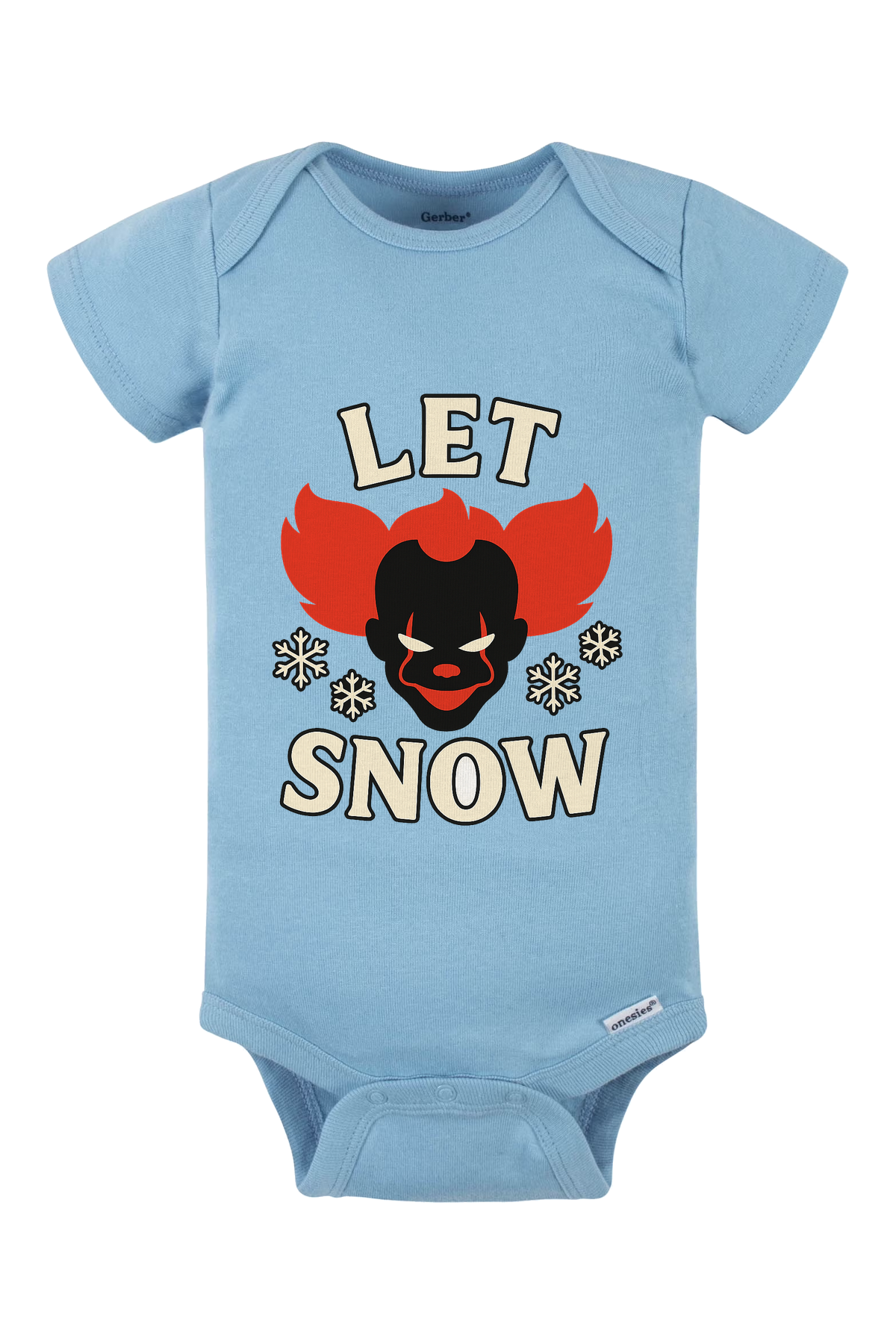 Let Penny Snow Onesie - light blue