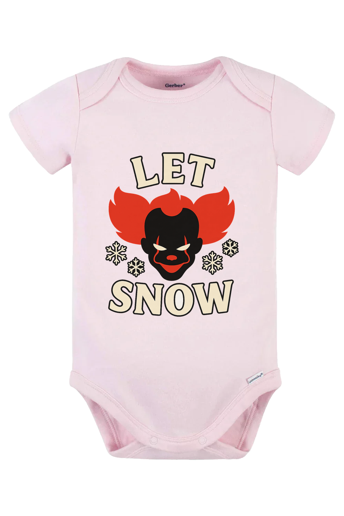 Let Penny Snow Onesie - pink