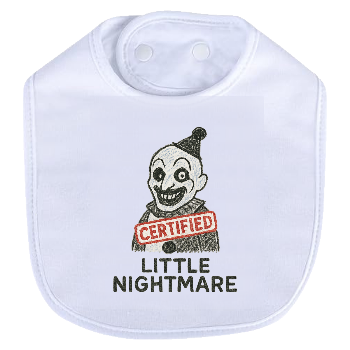 Little Nightmare Bib - white