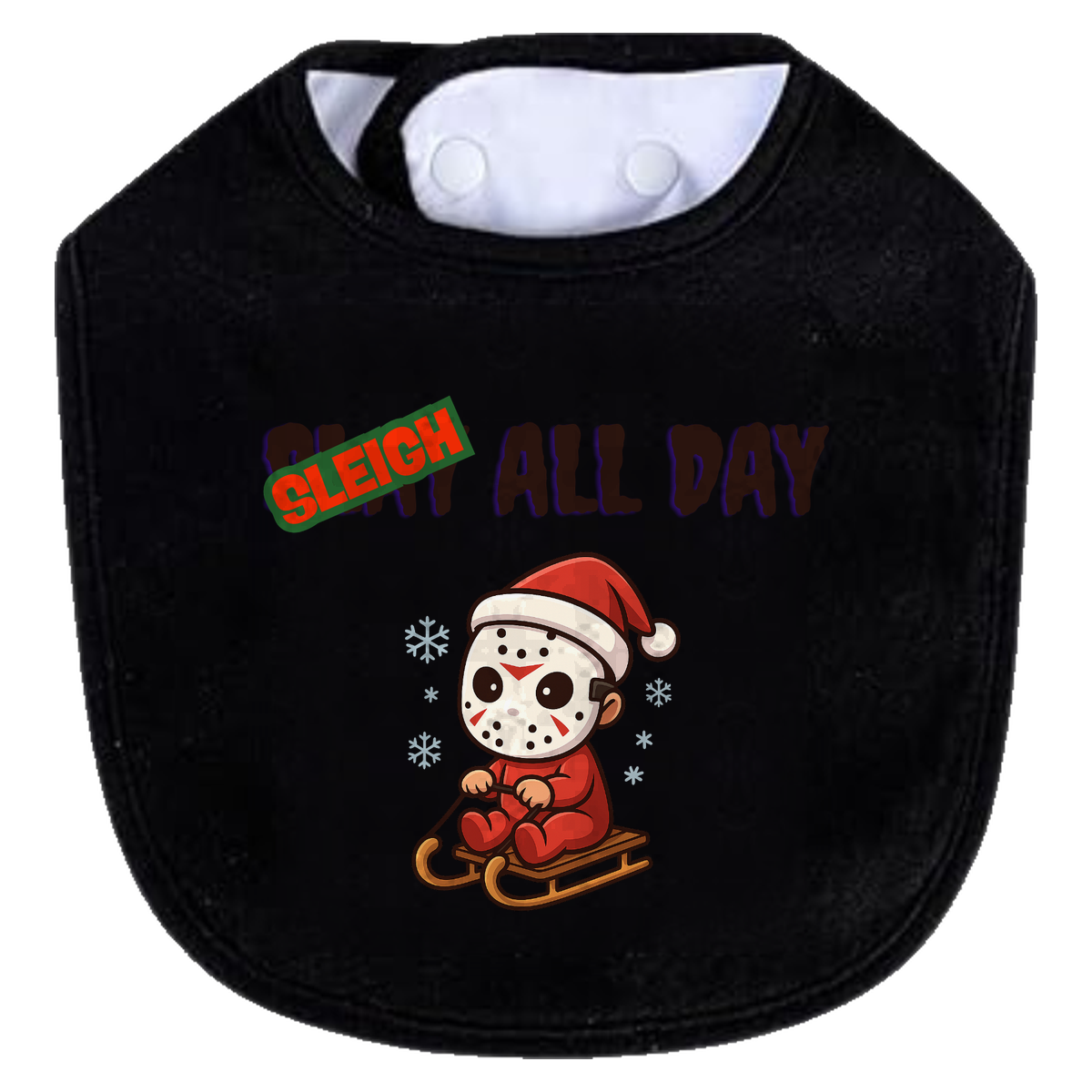 Little Sleigh All Day Bib - black