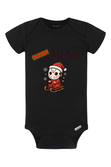 Little Sleigh All Day Onesie - black