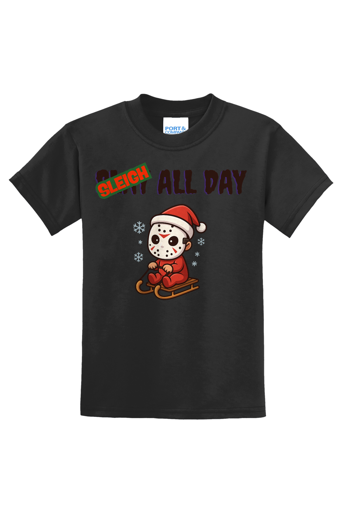 Little Sleigh All Day T-Shirt - black