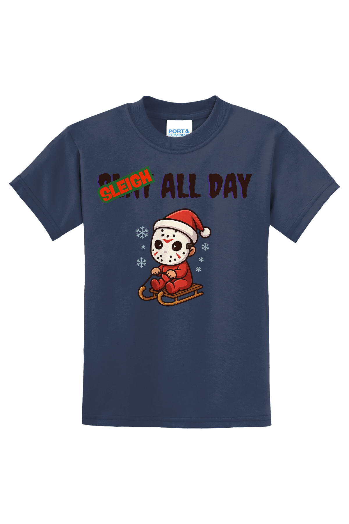 Little Sleigh All Day T-Shirt - navy blue