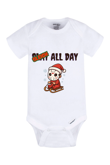 Little Sleigh All Day Onesie - white