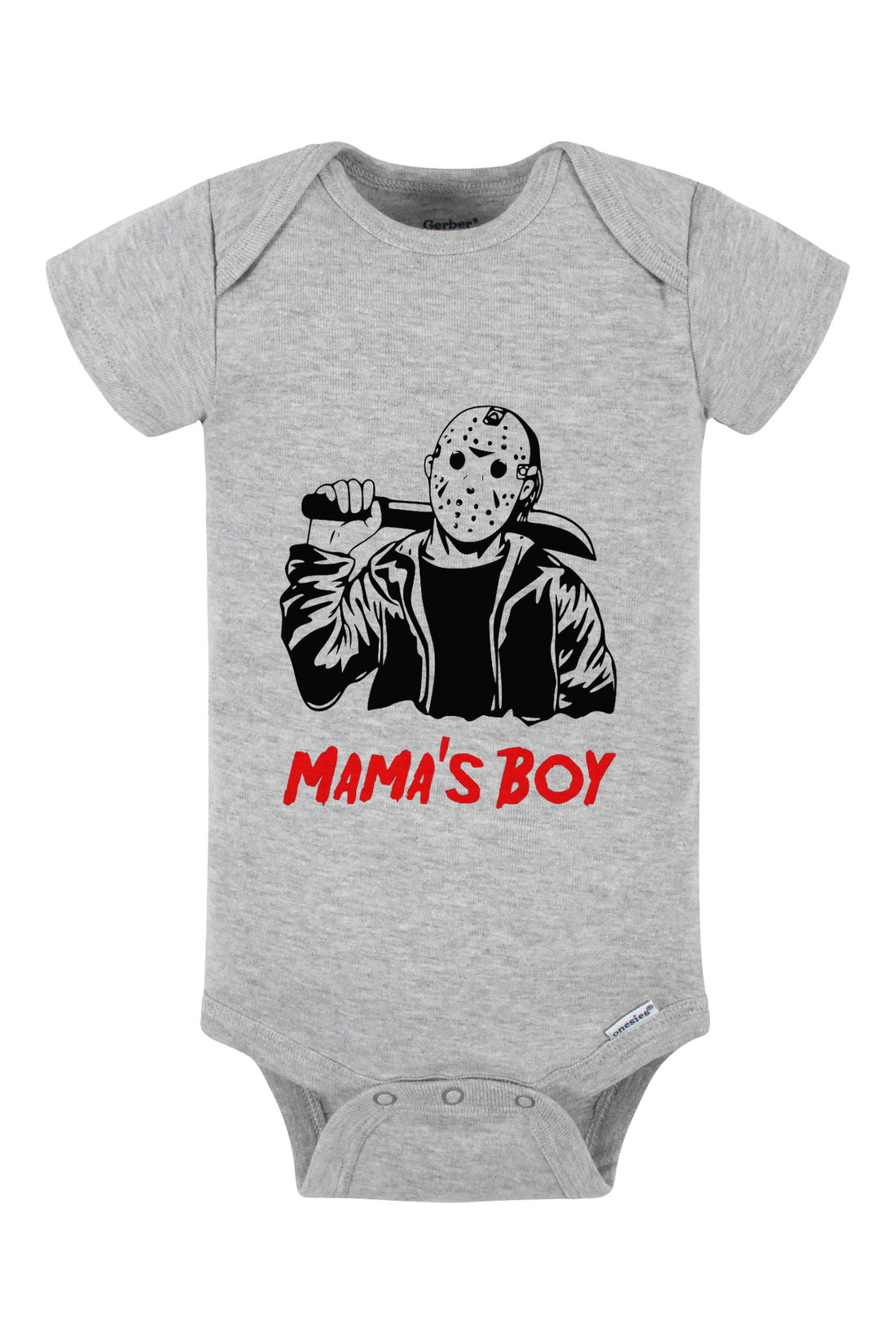 Mama’s Boy Onesie - gray