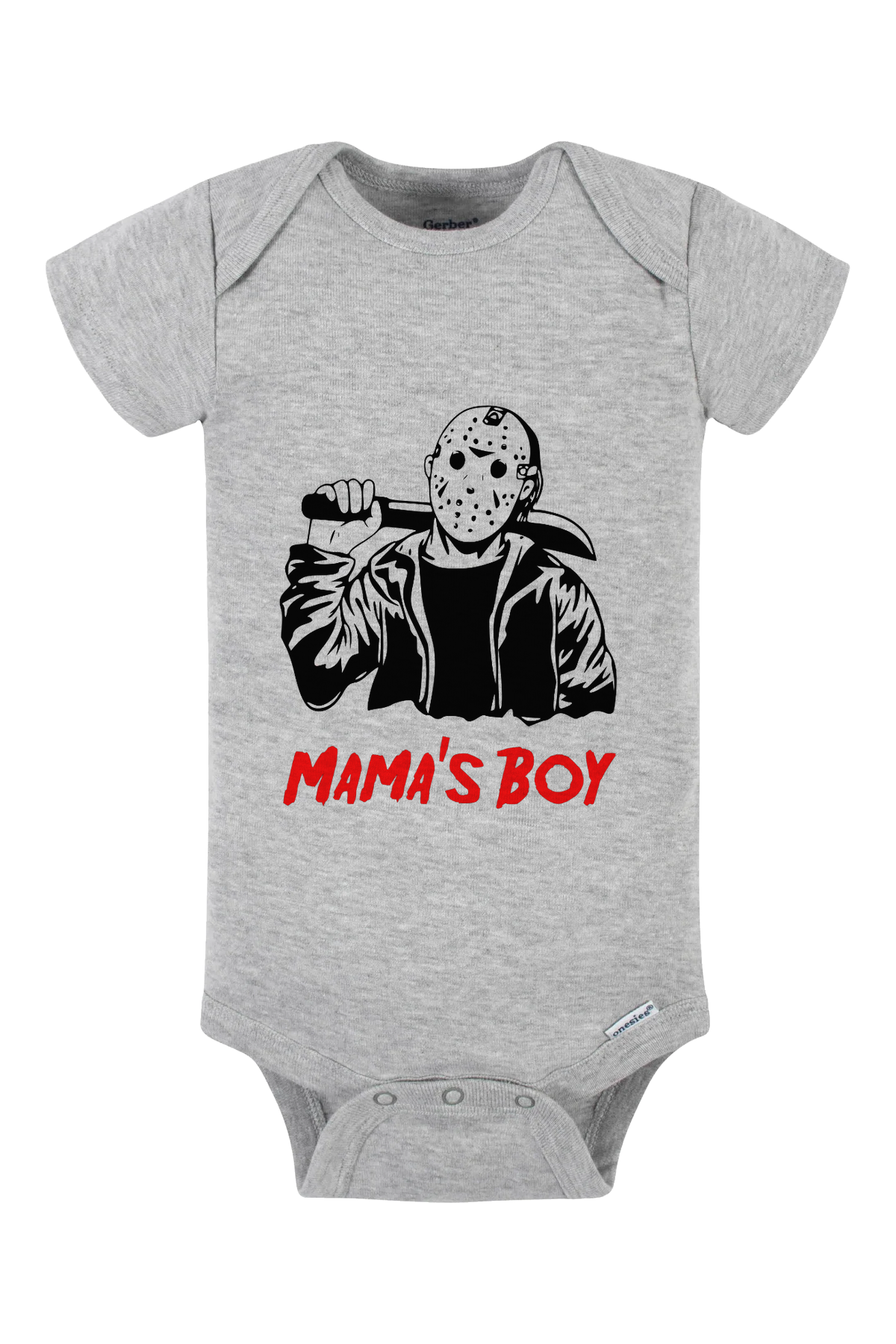 Mama’s Boy Onesie - gray