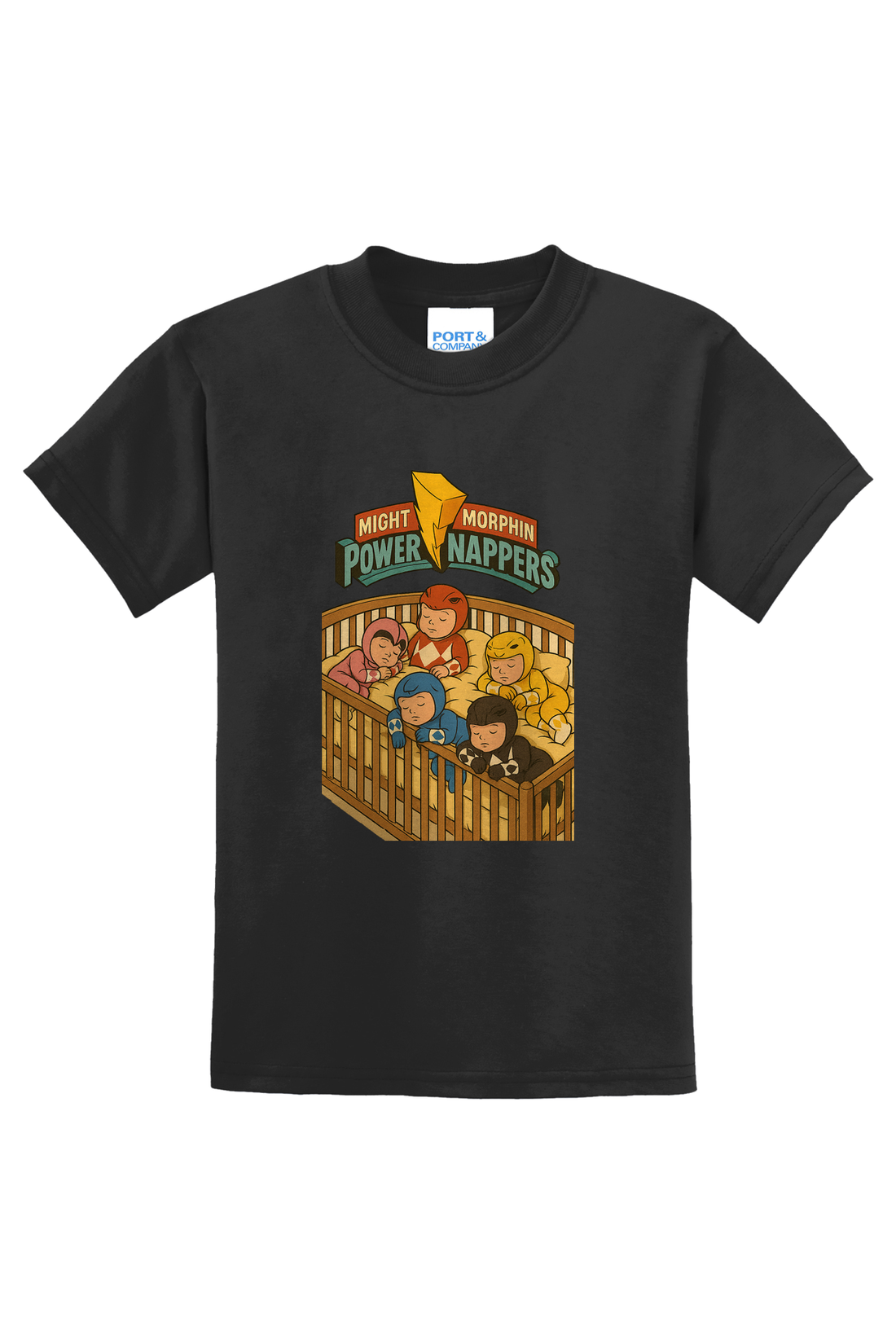 Mighty Morphin Power Nappers T-Shirt - pink