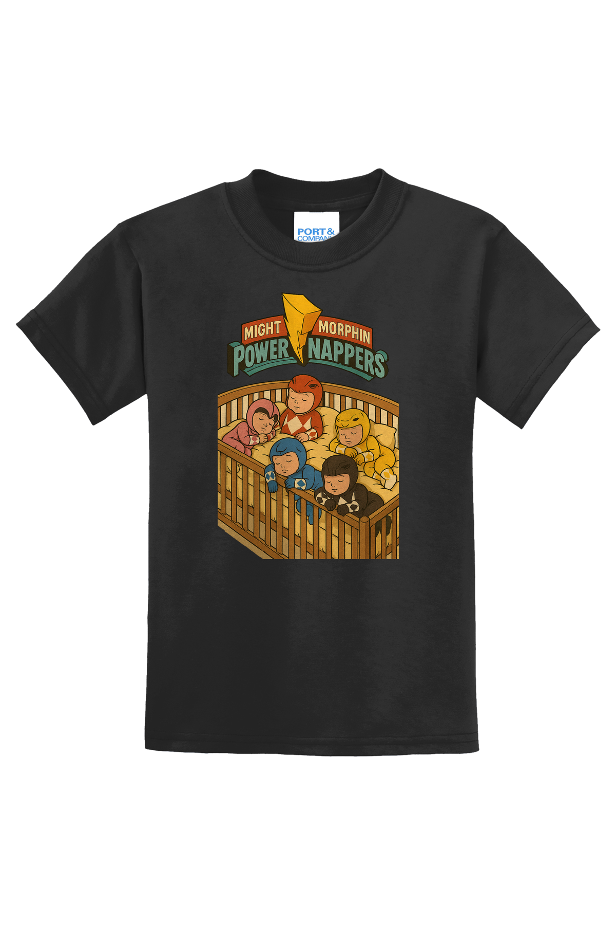 Mighty Morphin Power Nappers T-Shirt - black