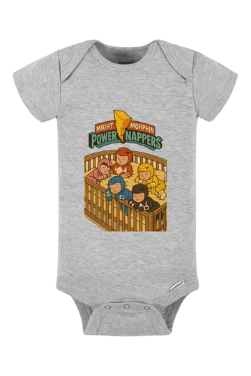 Mighty Morphin Power Nappers Onesie - gray