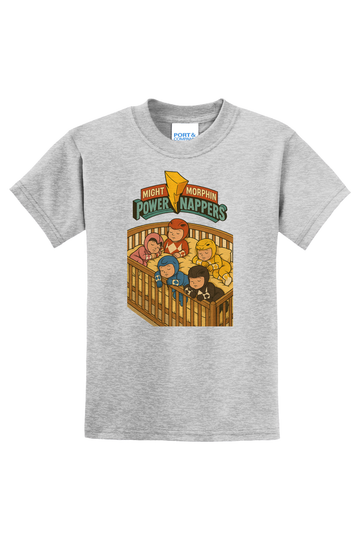 Mighty Morphin Power Nappers T-Shirt - gray