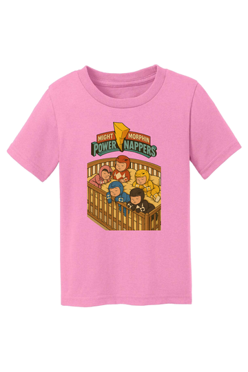 Mighty Morphin Power Nappers T-Shirt - pink