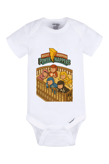 Mighty Morphin Power Nappers Onesie - white