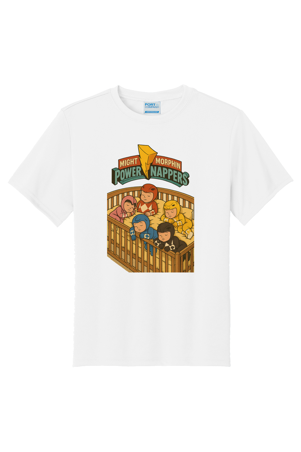 Mighty Morphin Power Nappers T-Shirt - white