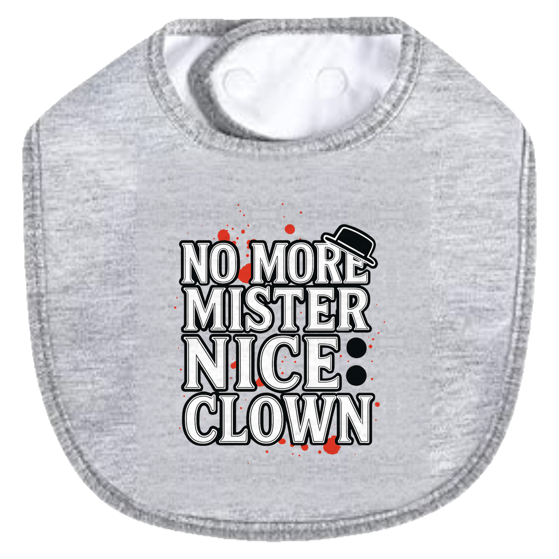 Mister Nice Clown Bib - gray