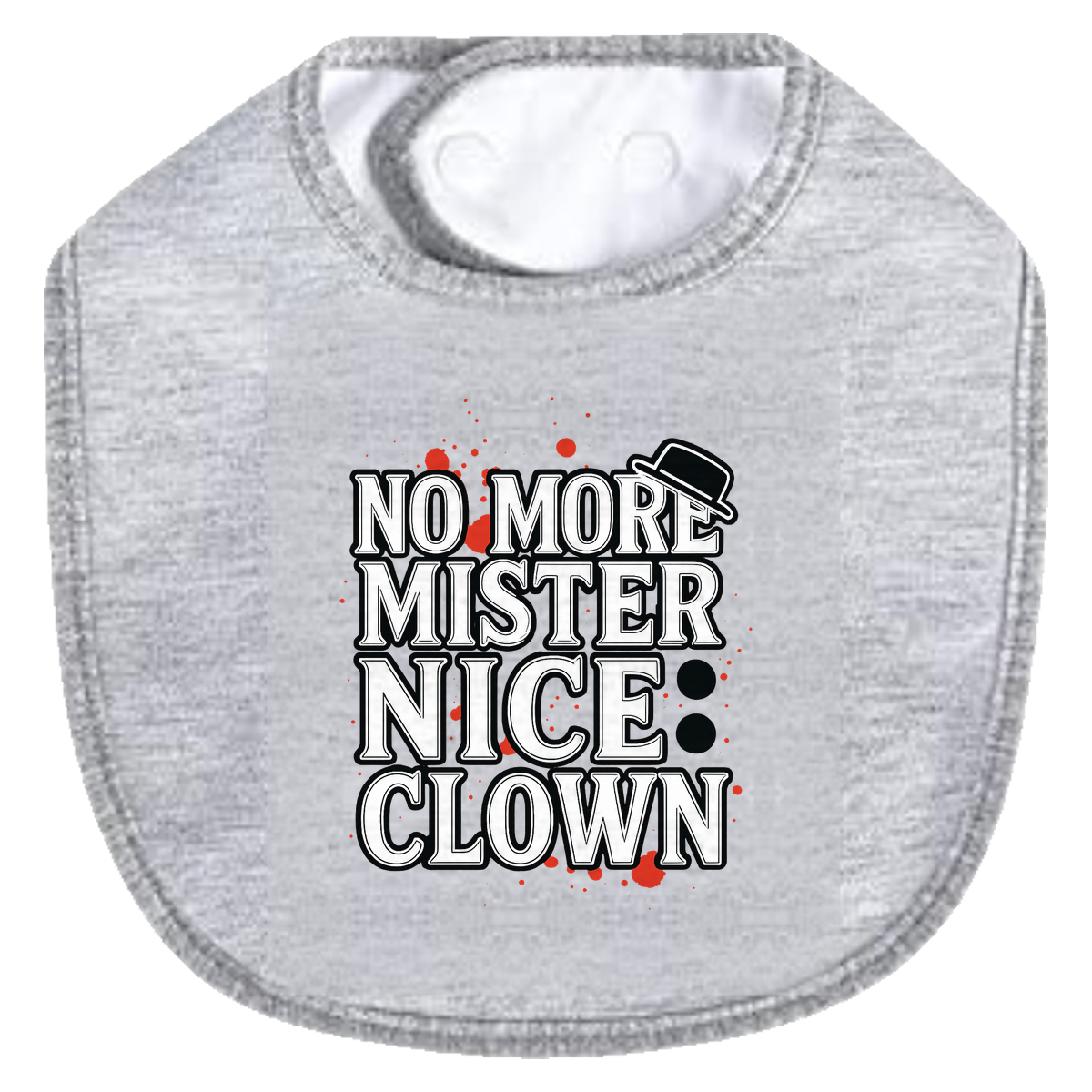 Mister Nice Clown Bib - gray