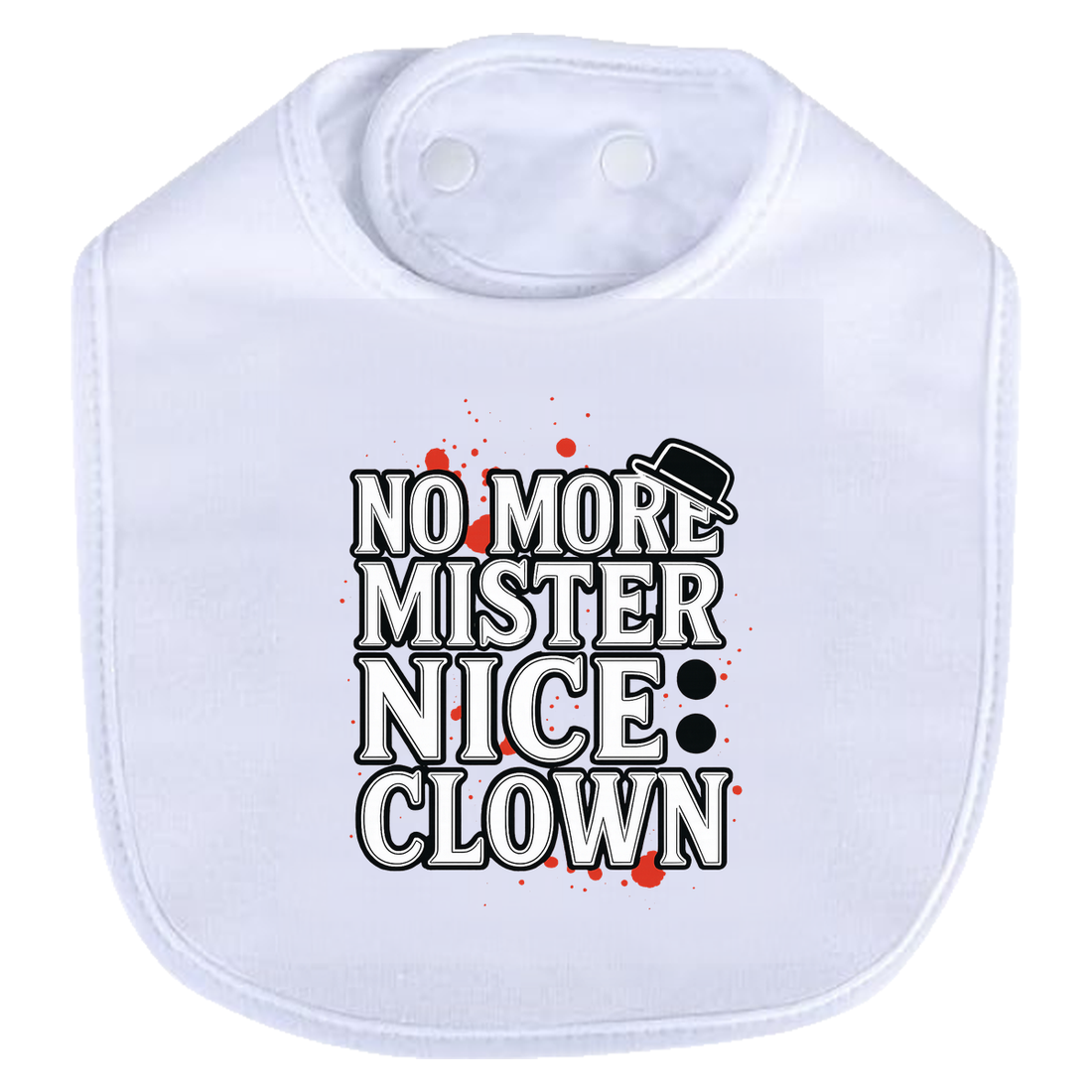 Mister Nice Clown Bib - white