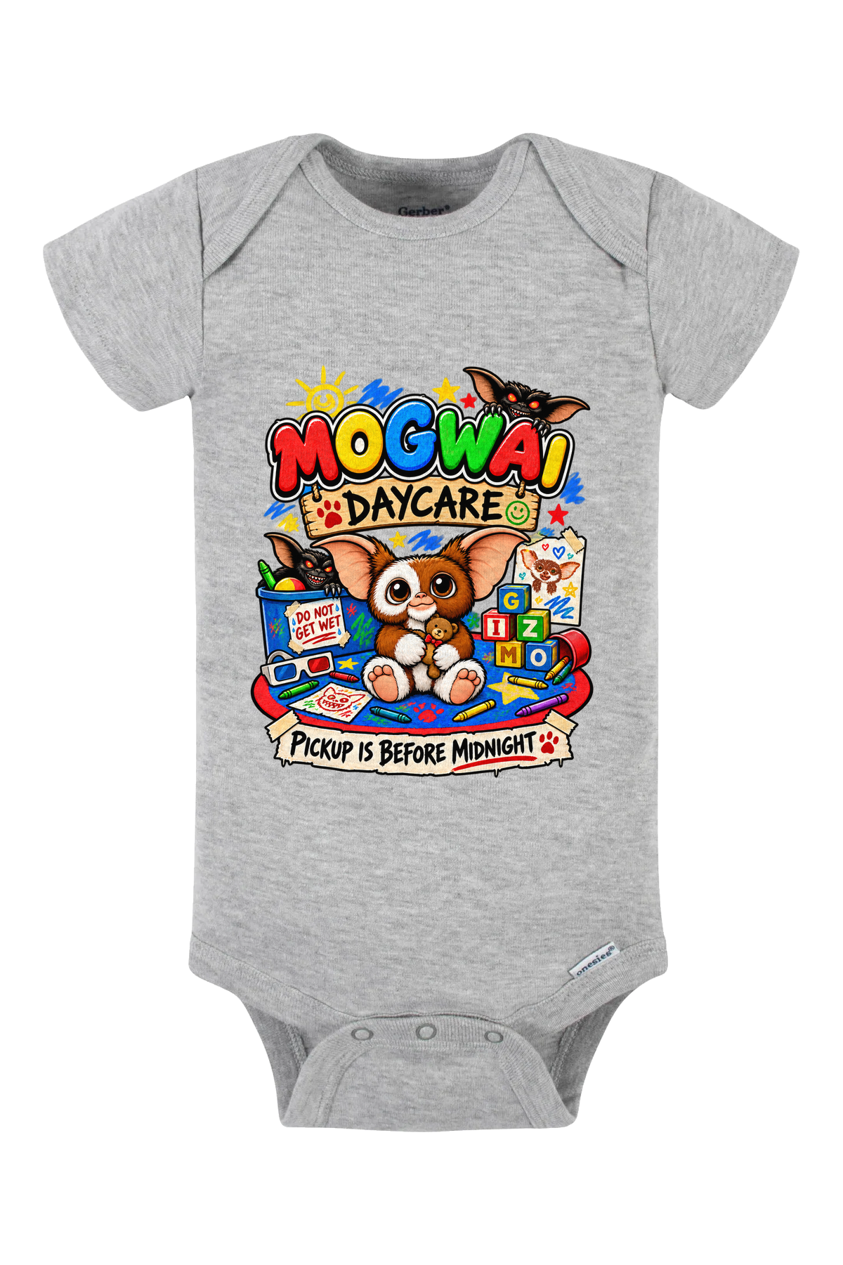 Mogwai Daycare Onesie - gray