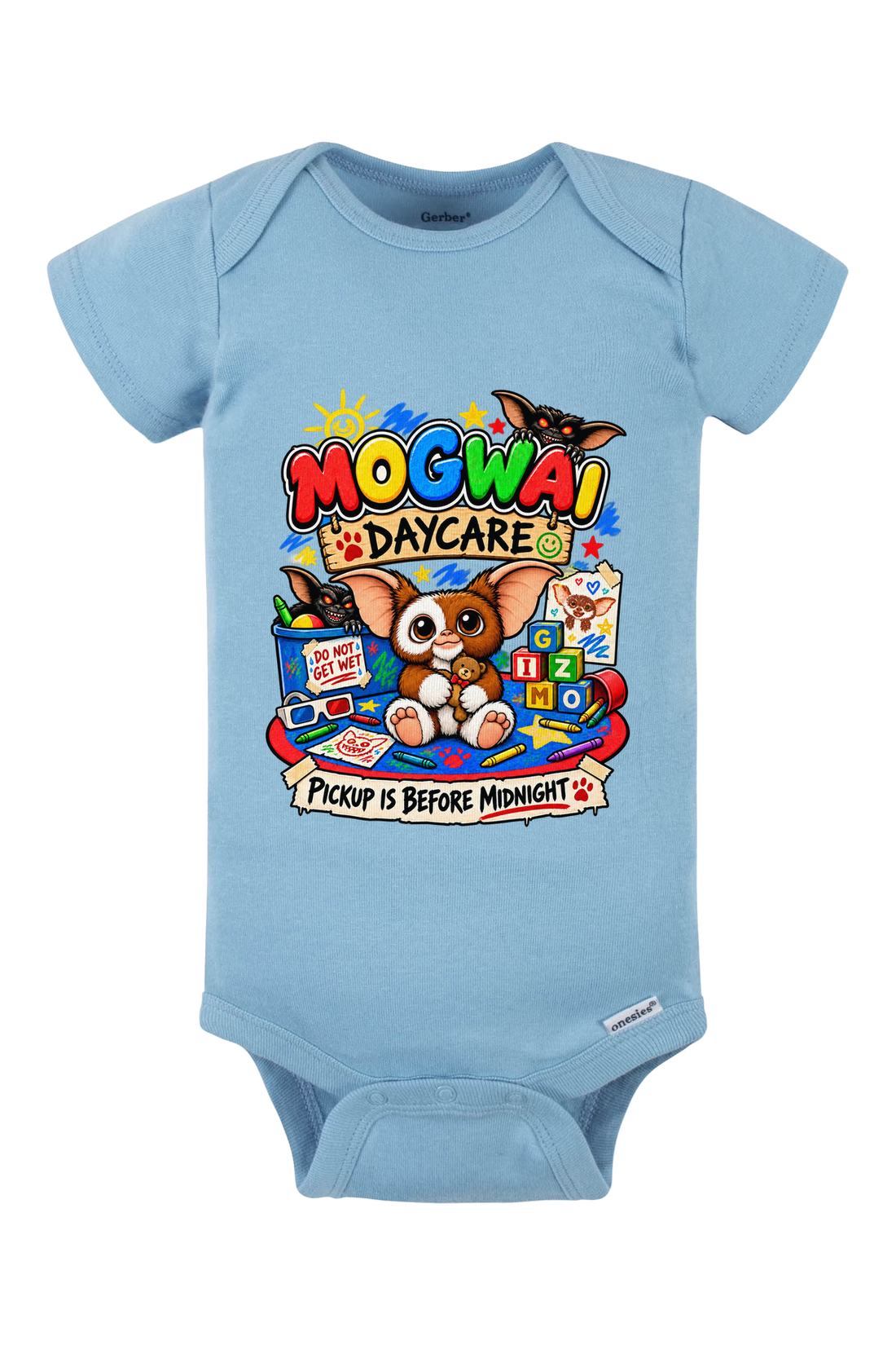 Mogwai Daycare Onesie - light blue