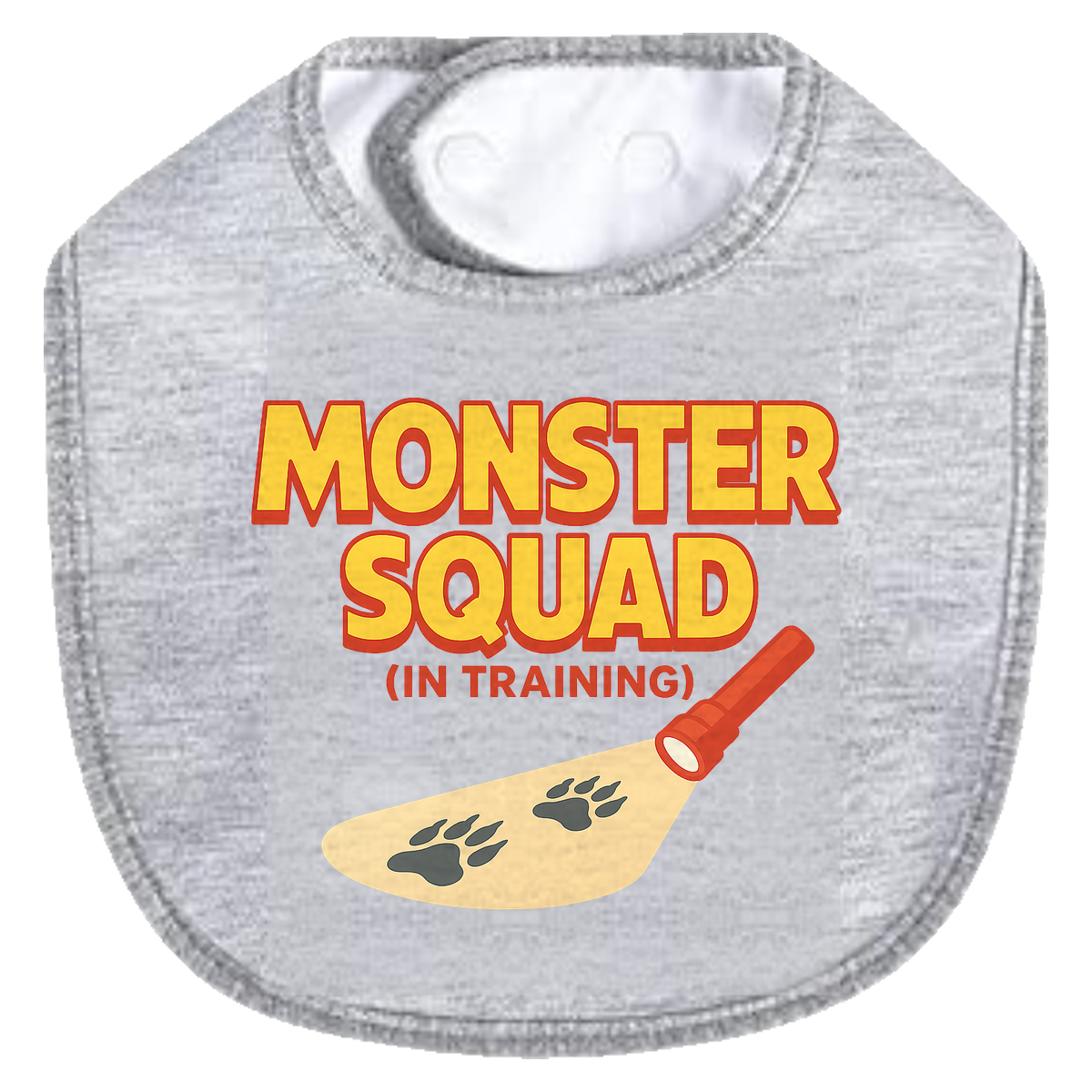 Monster Squad In Training Bib - gray