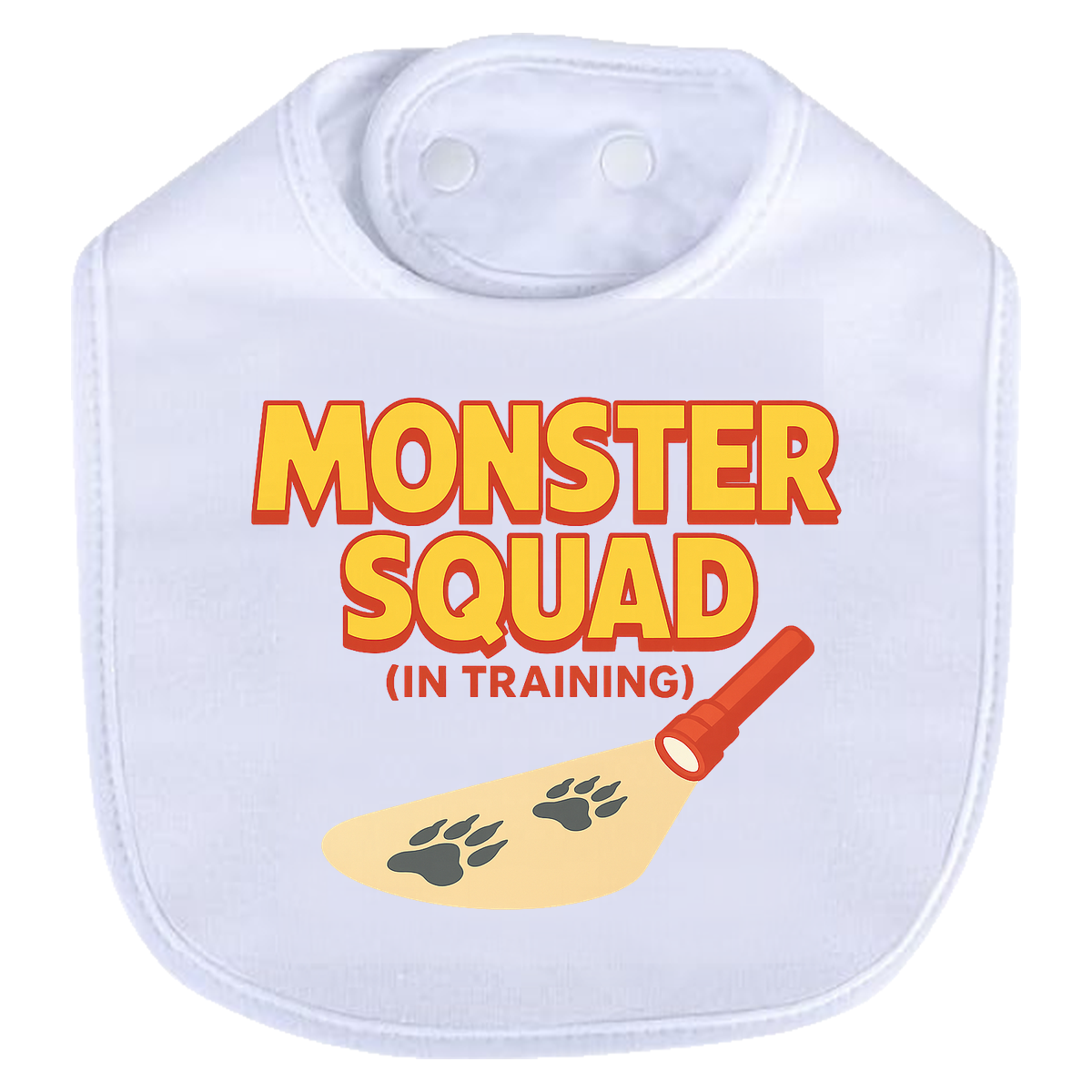 Monster Squad In Training Bib - white