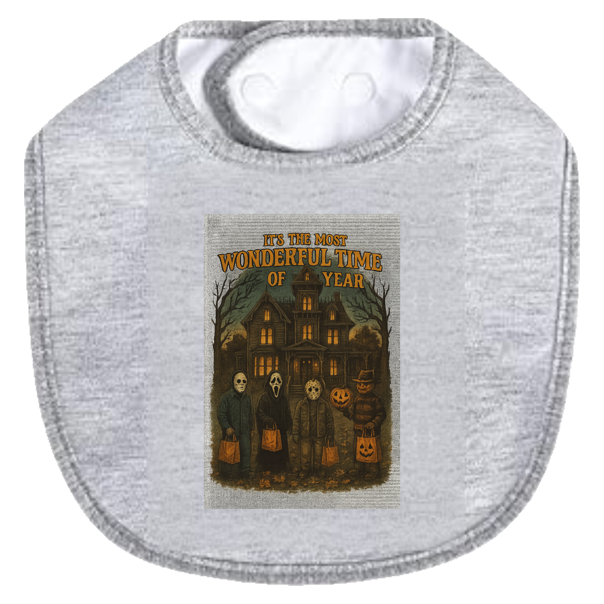 Most Wonderful Sketch Bib - gray