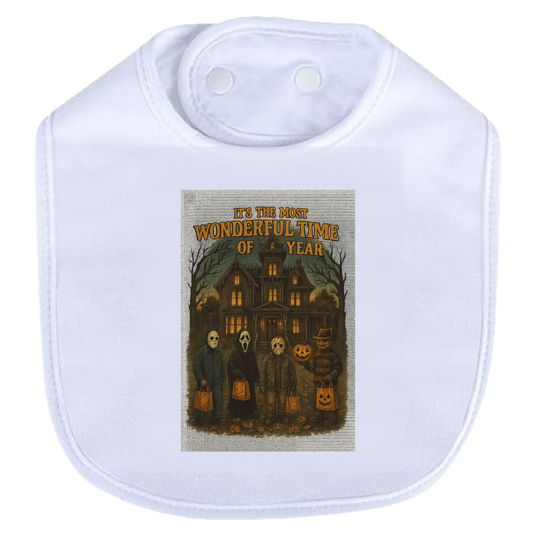 Most Wonderful Sketch Bib - white