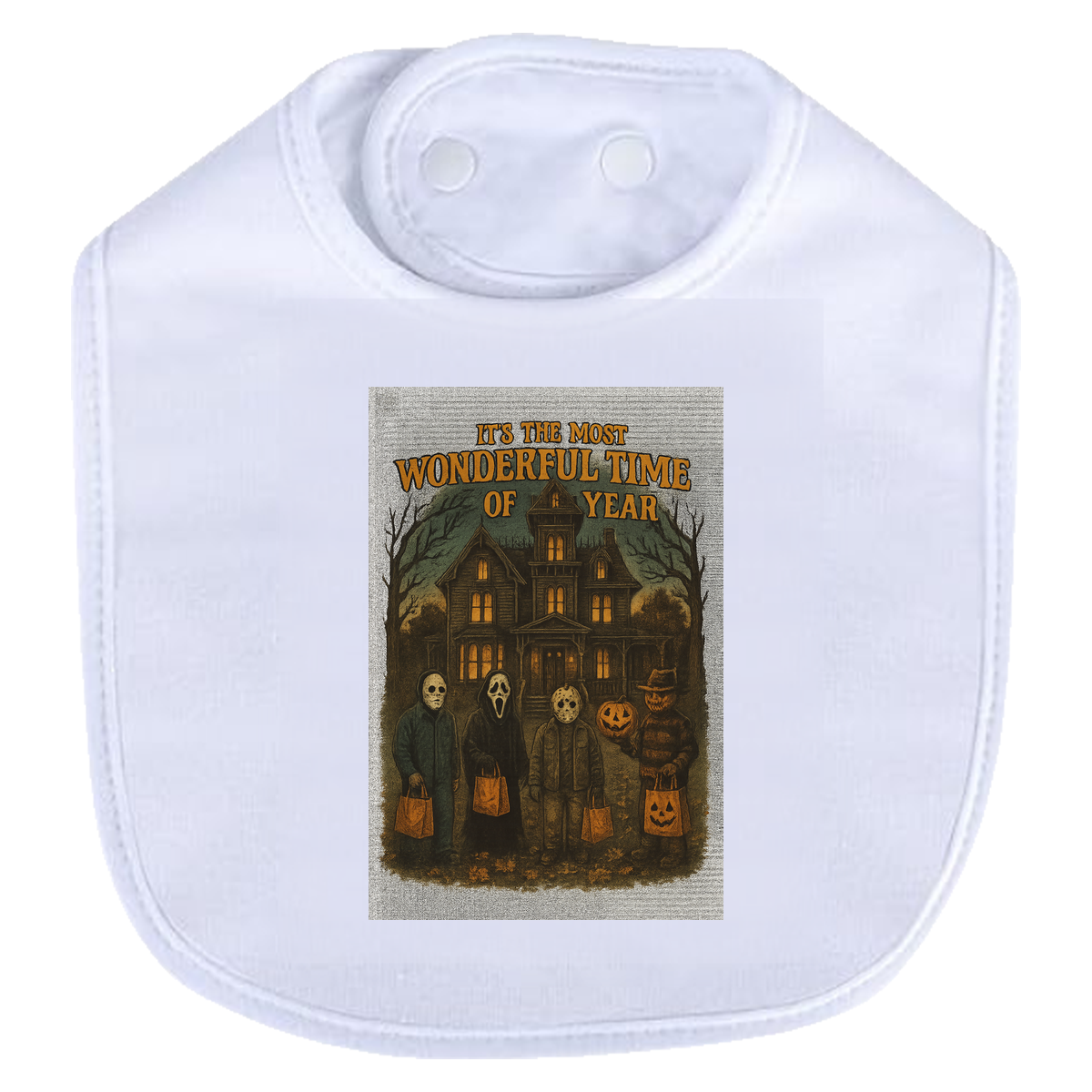 Most Wonderful Sketch Bib - white