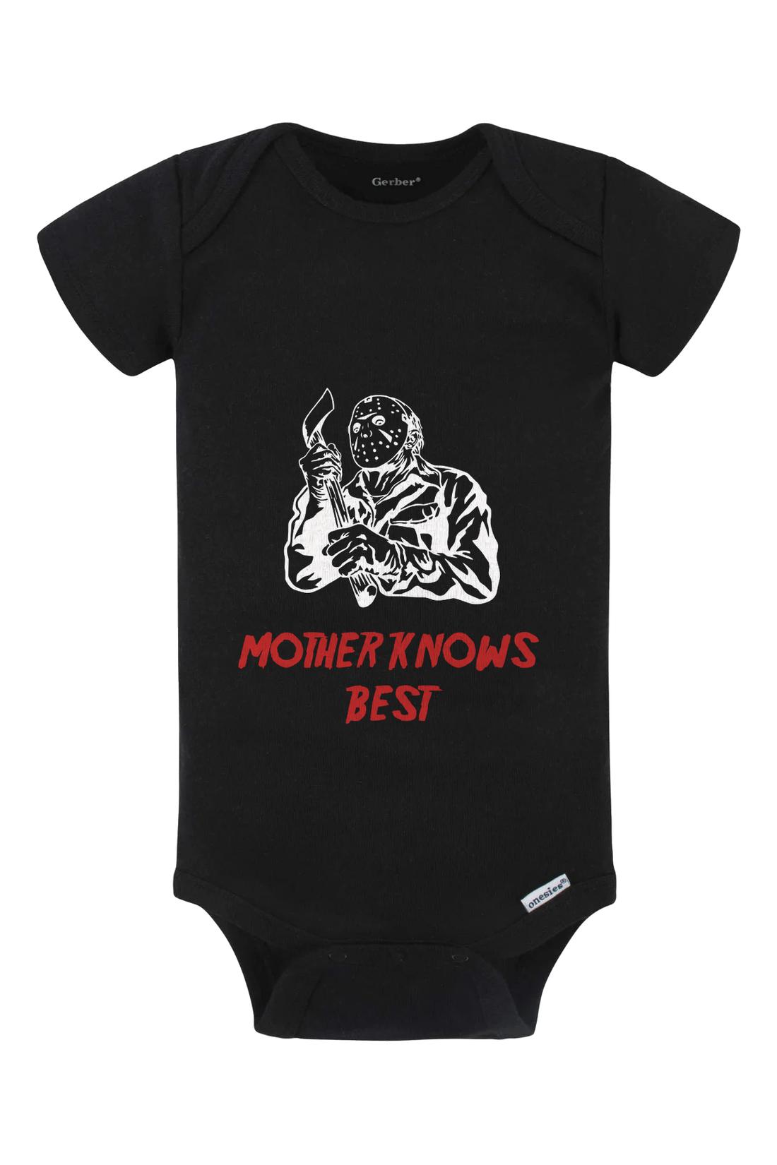 Mother Knows Best Onesie - black