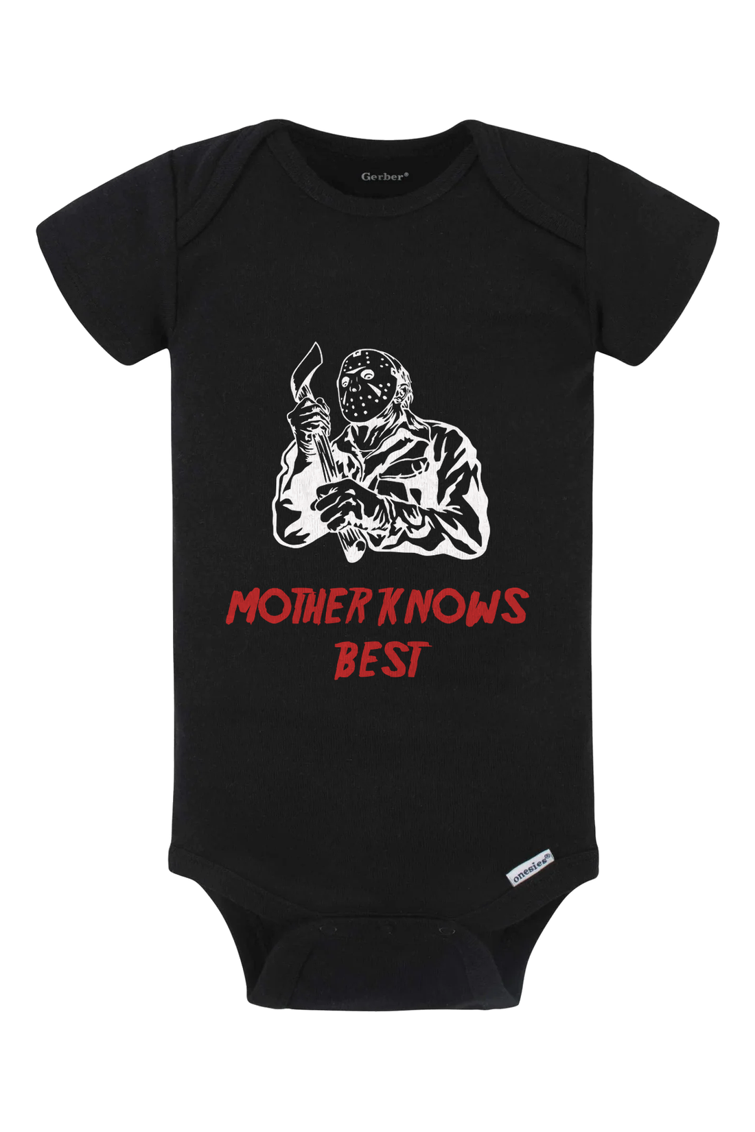 Mother Knows Best Onesie - black