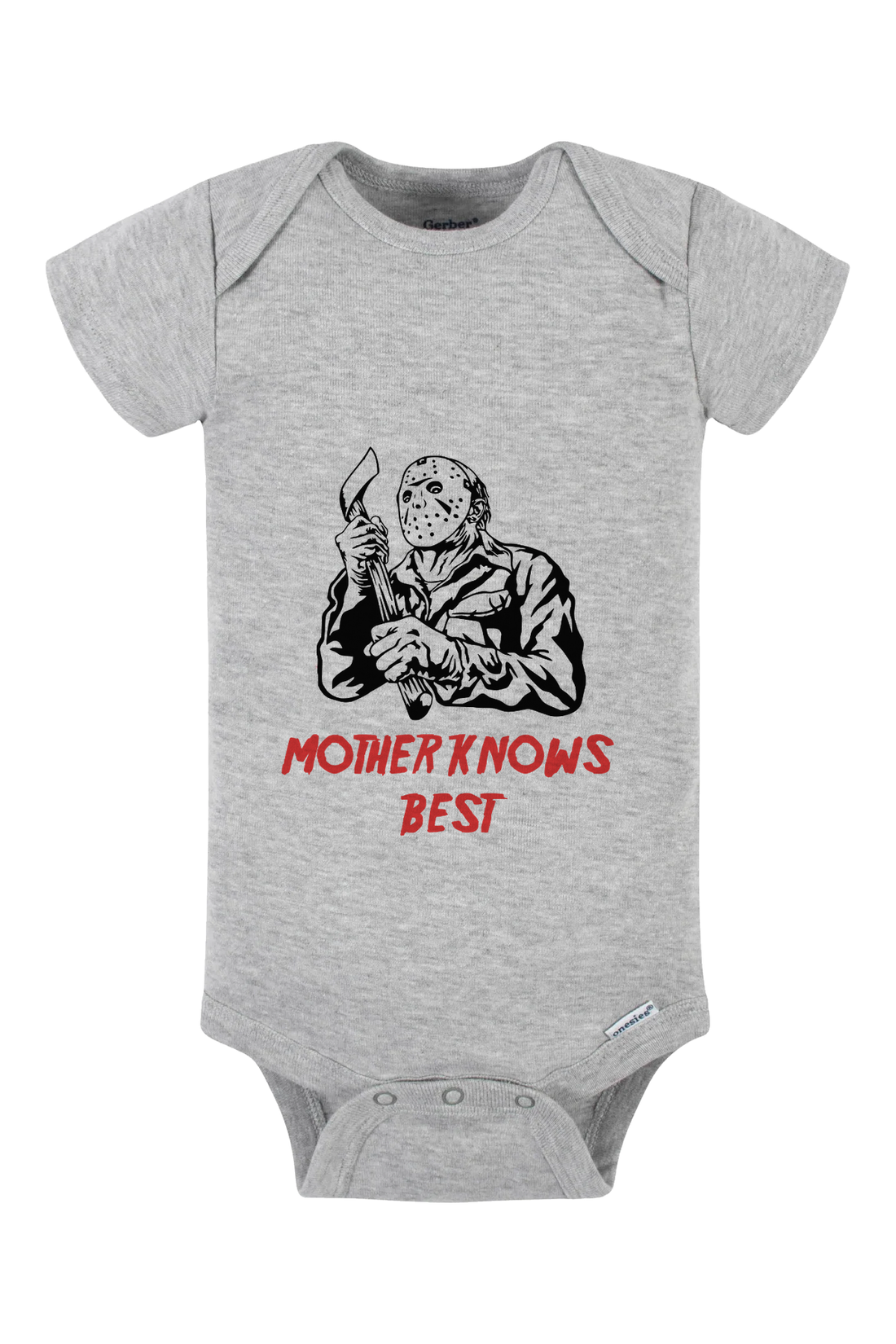 Mother Knows Best Onesie - black
