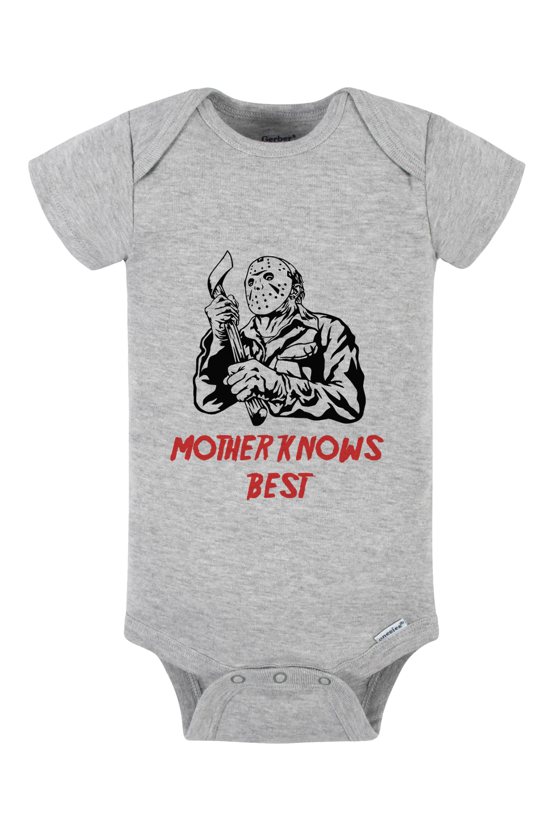 Mother Knows Best Onesie - black